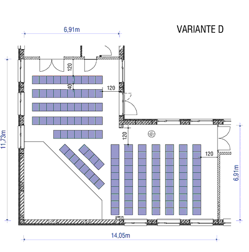 Bestuhlungsplan Kleiner Saal Variante D Bestuhlungsplan Kleiner Saal Variante D