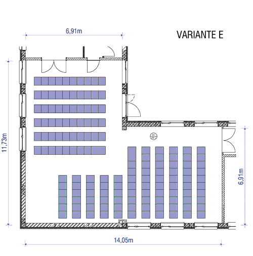 Bestuhlungsplan Kleiner Saal Variante E Bestuhlungsplan Kleiner Saal Variante E